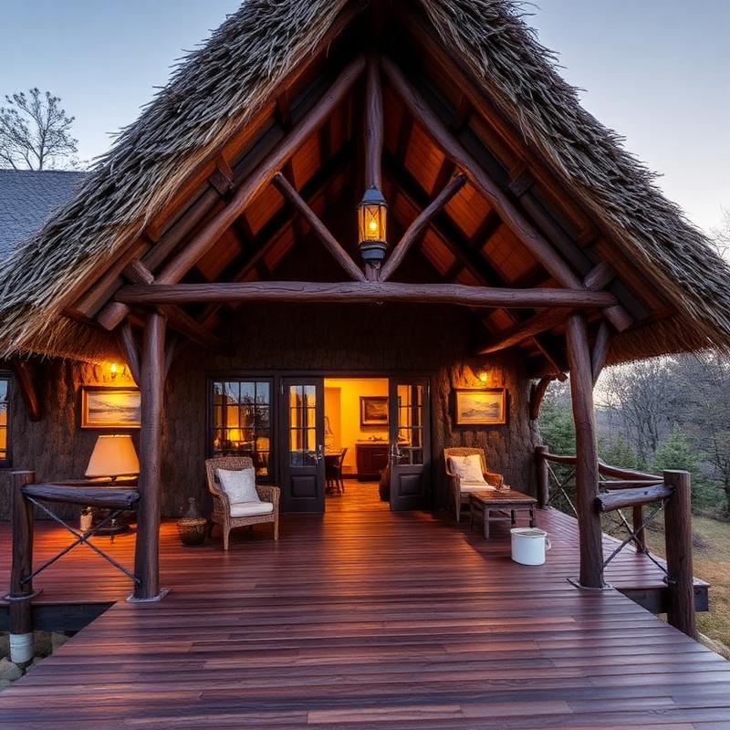 Luxury thatched game lodge